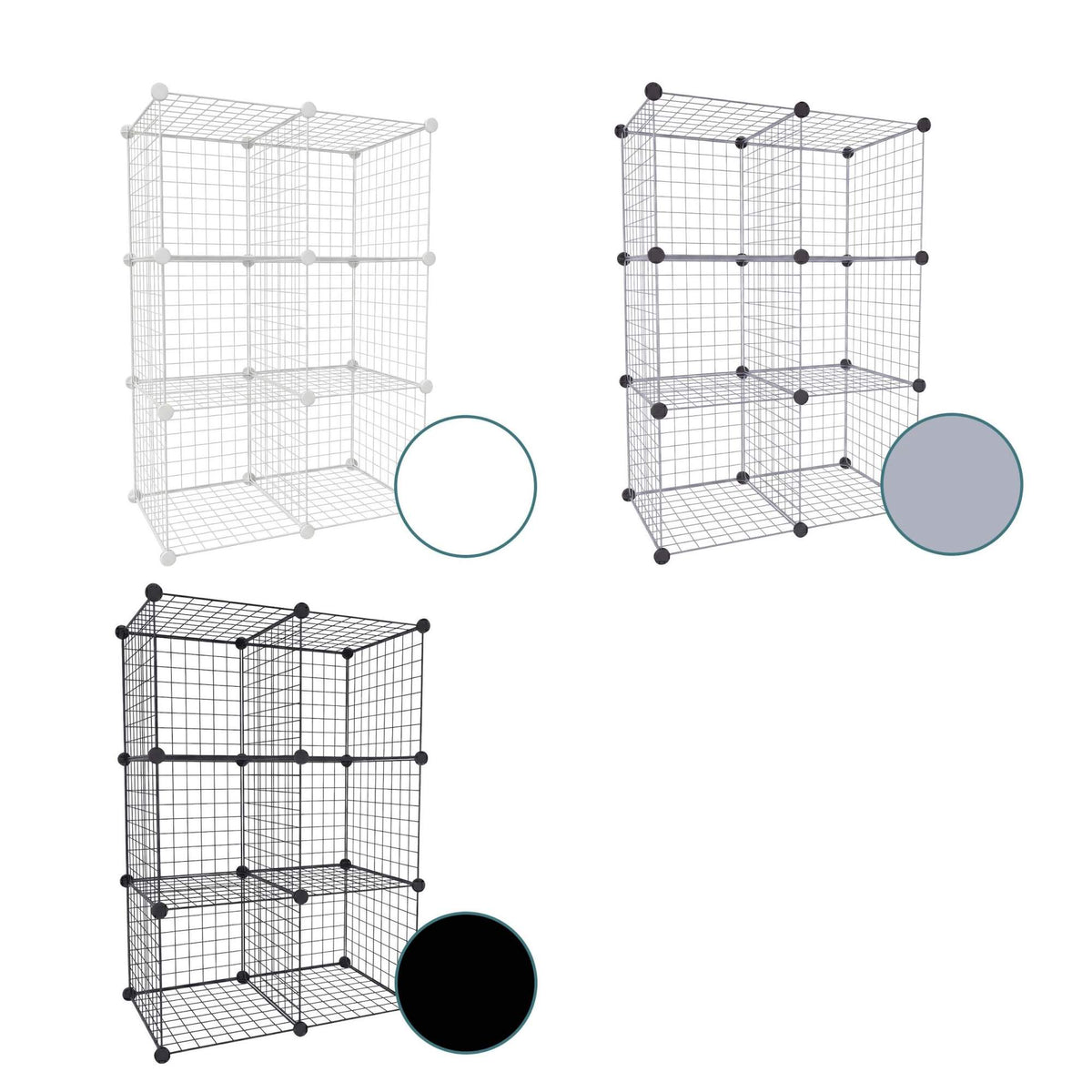 Cube Shelf Set – Modular Metal Wire Storage Cubes