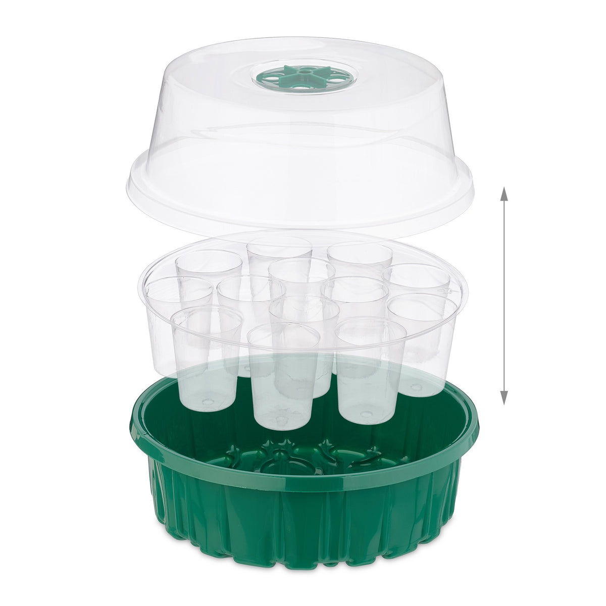 Cultivation greenhouse 13 compartments set of 2