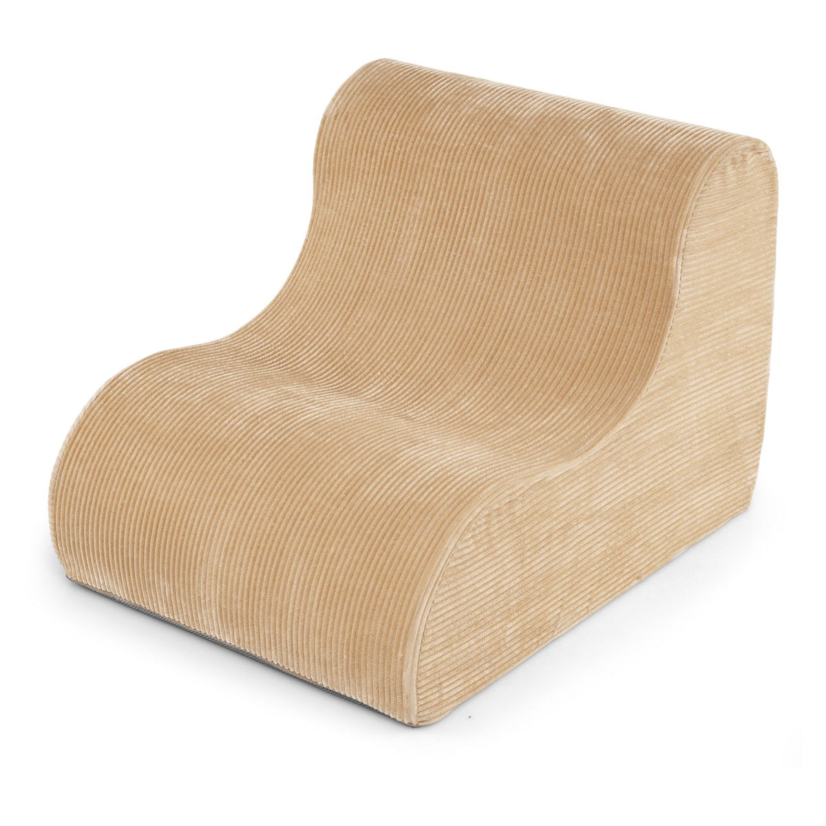 Curved Floor Sofa, Machine-Washable Cover, Beige