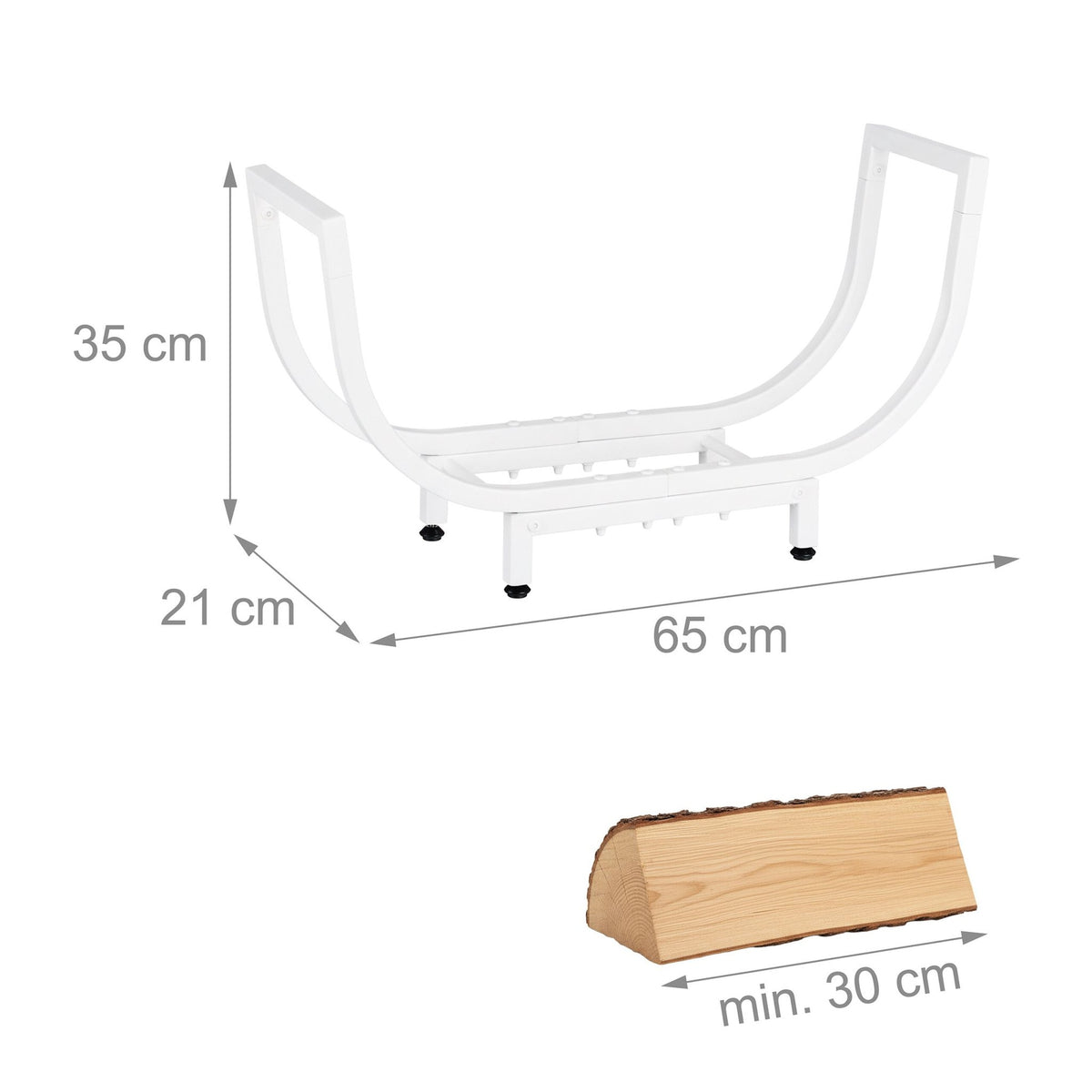 Curved Iron Firewood Rack – Space-Saving Log Holder