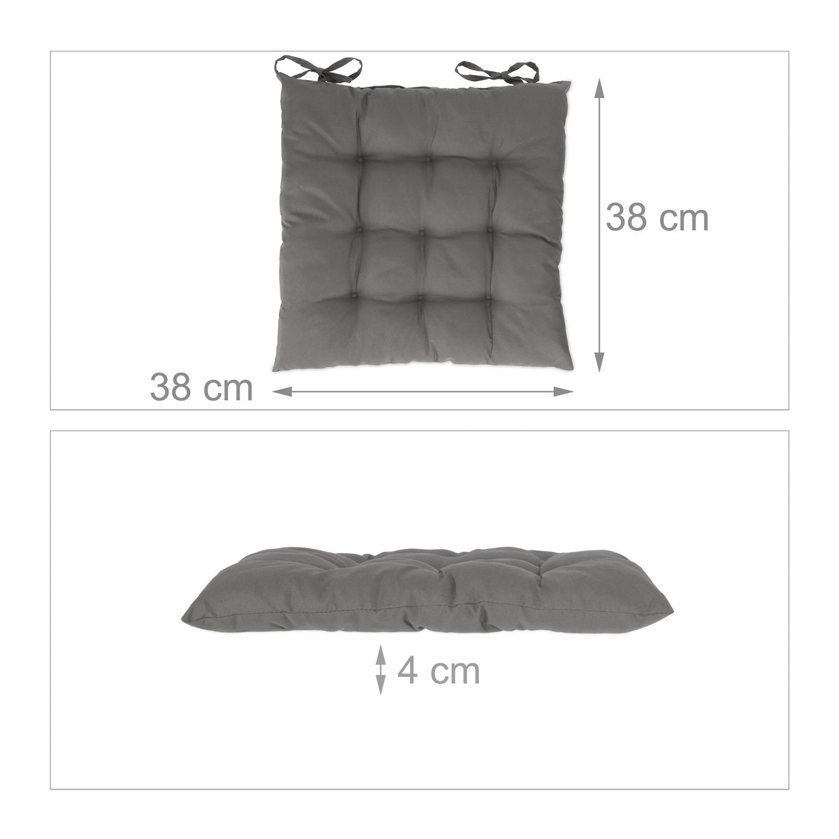 Cushion gray set of 4