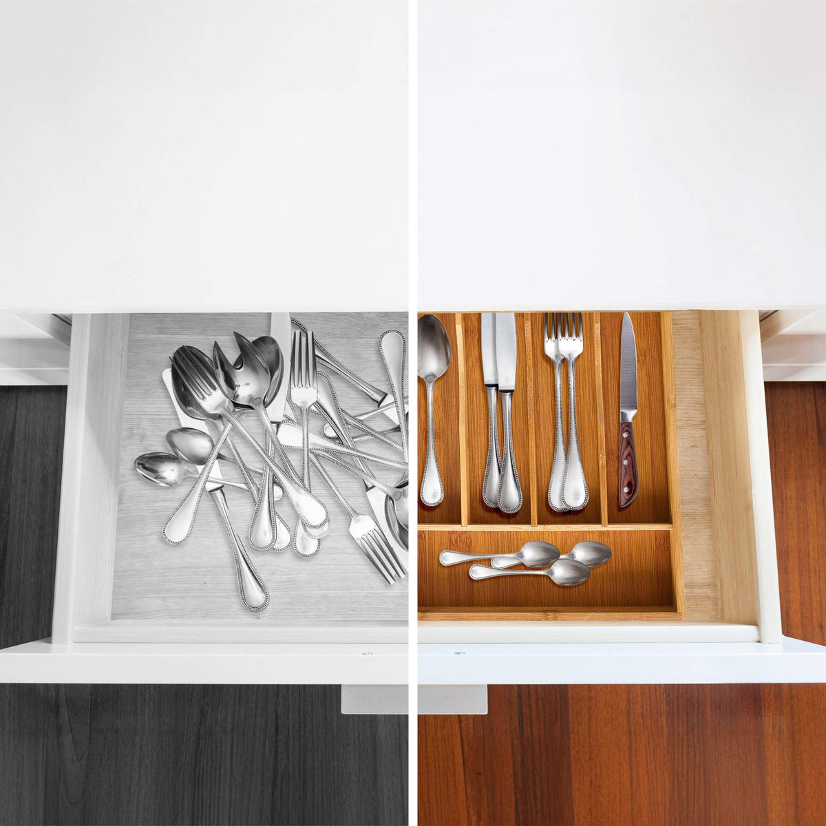 Cutlery box bamboo 34 x 25 x 4.5 cm