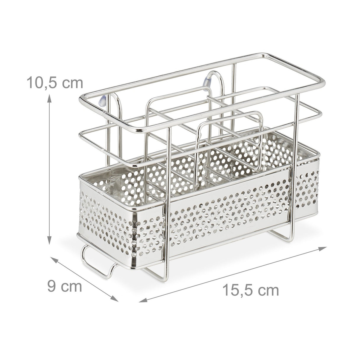 Cutlery holder in stainless steel