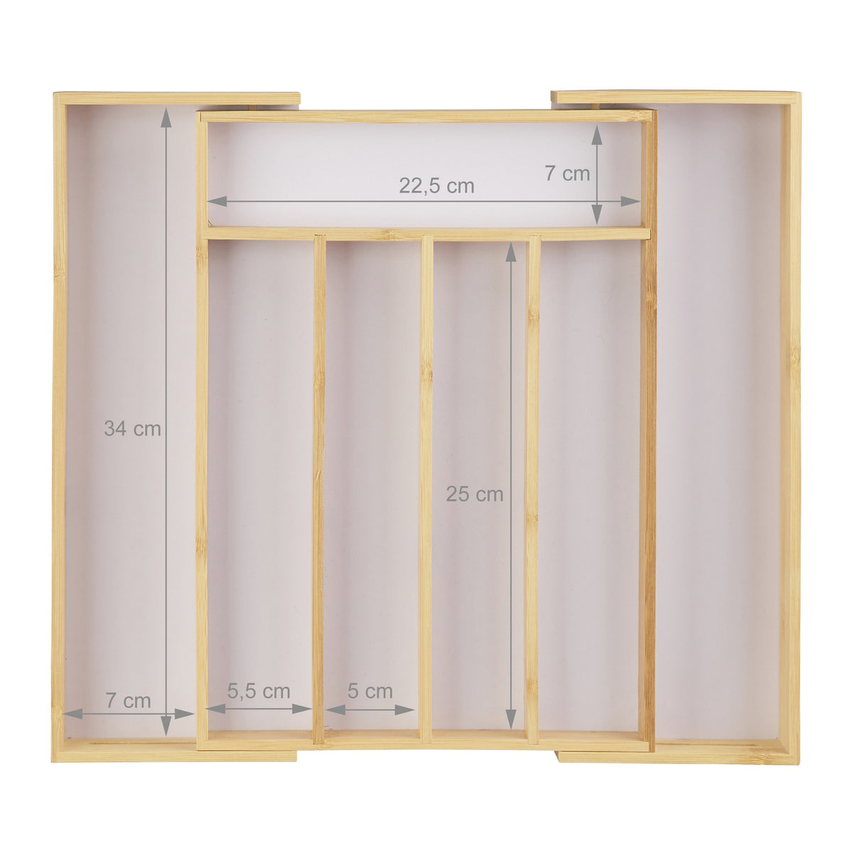 Cutlery tray bamboo 40 cm extendable