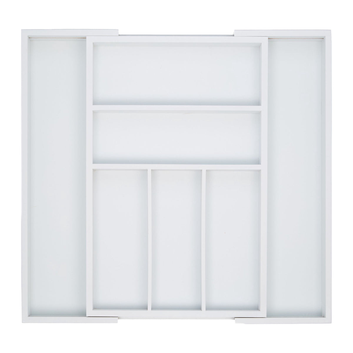 Cutlery tray bamboo white