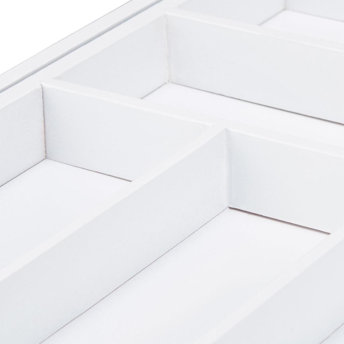 Cutlery tray bamboo white