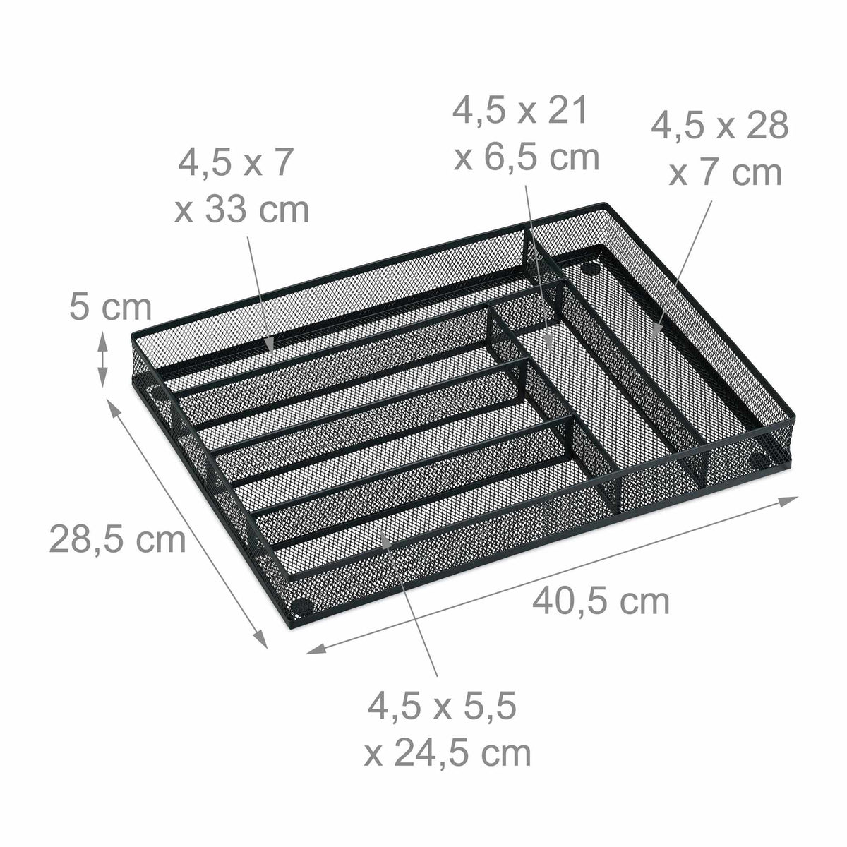 Cutlery tray for metal boxes