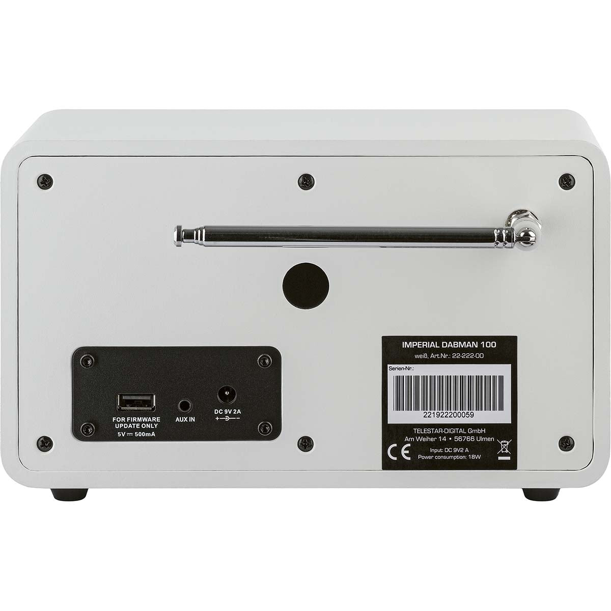 DABMAN 100 DAB+ / FM Radio White