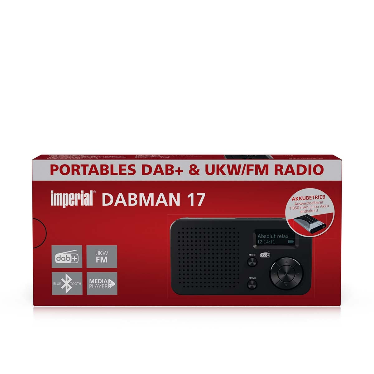 DABMAN 17 portable DAB+/FM radio with Bluetooth Black