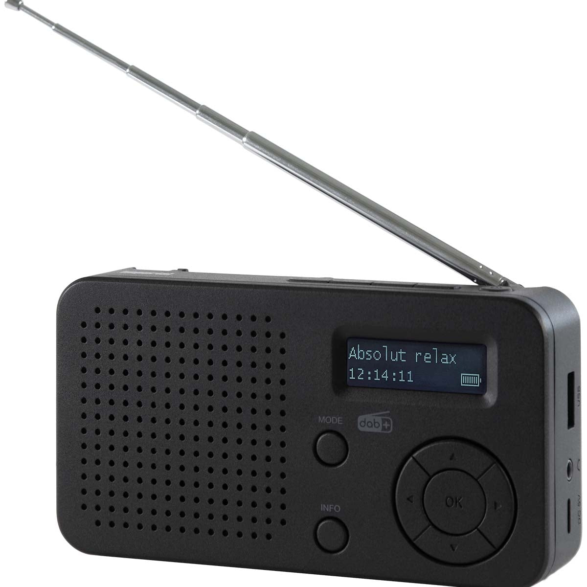 DABMAN 17 portable DAB+/FM radio with Bluetooth Black