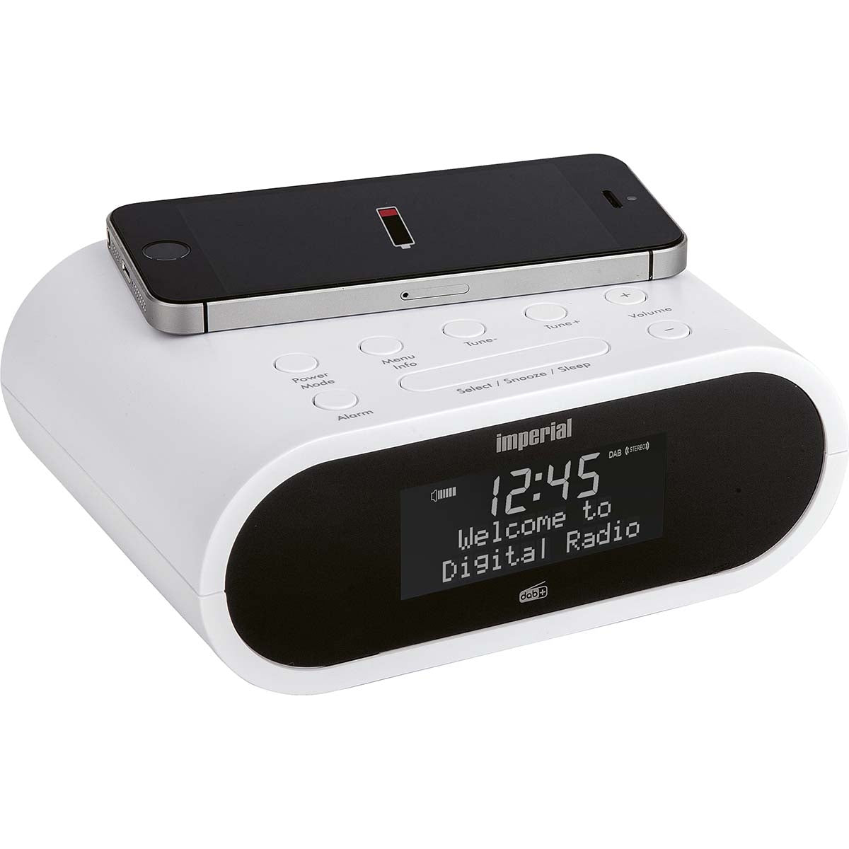 DABMAN d20 DAB+ and FM radio alarm clock White