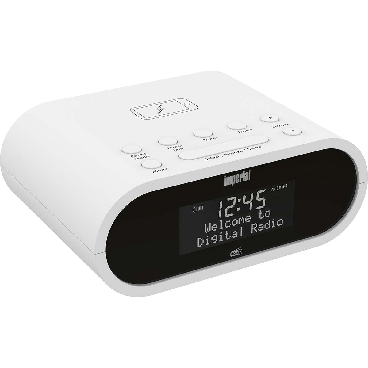 DABMAN d20 DAB+ and FM radio alarm clock White