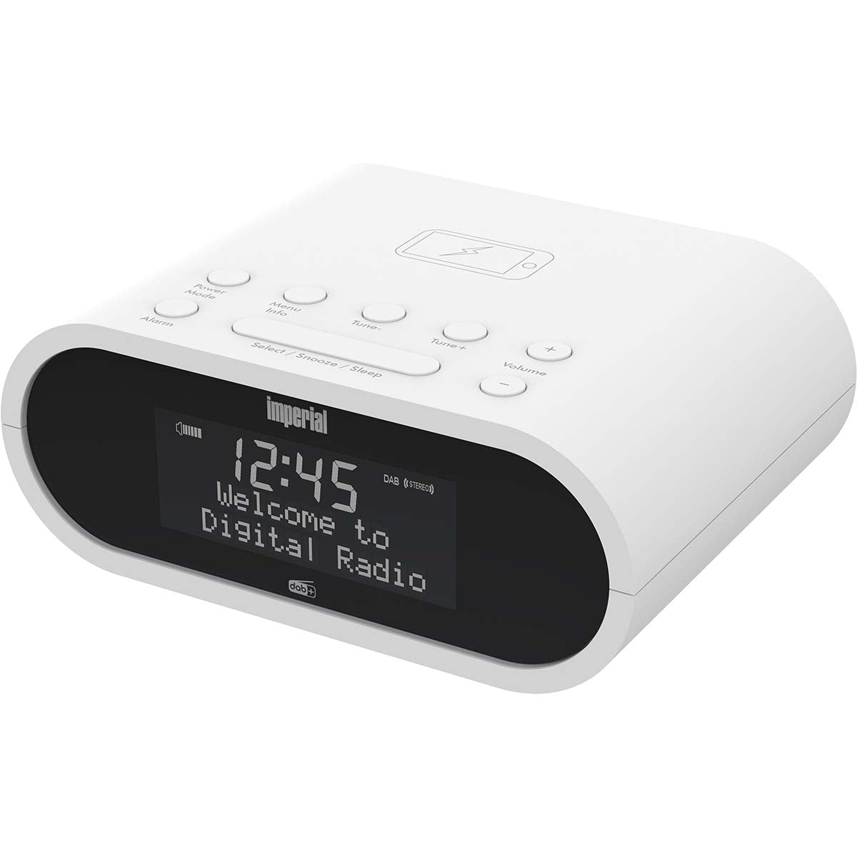 DABMAN d20 DAB+ and FM radio alarm clock White