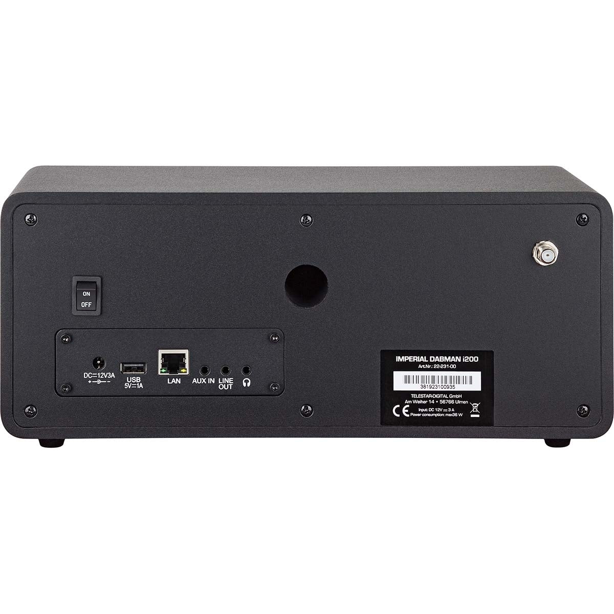 DABMAN i200 Multifunctional Stereo Radio DAB+ / FM / Internet Black