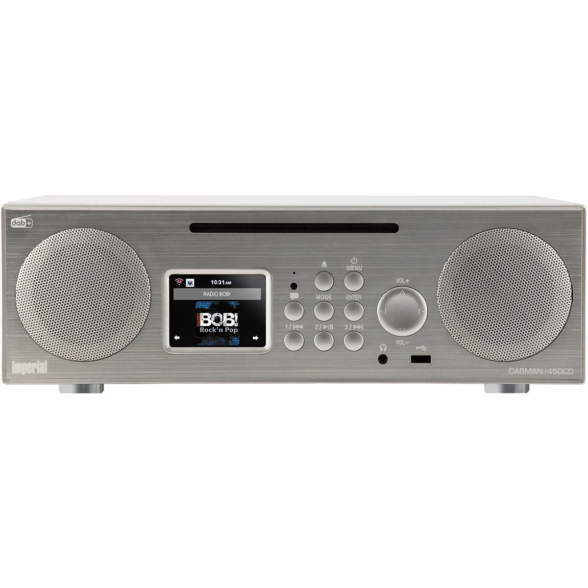 DABMAN i450 CD Multifunctional Stereo Radio DAB+ / FM / Internet / Bluetooth White-Silver