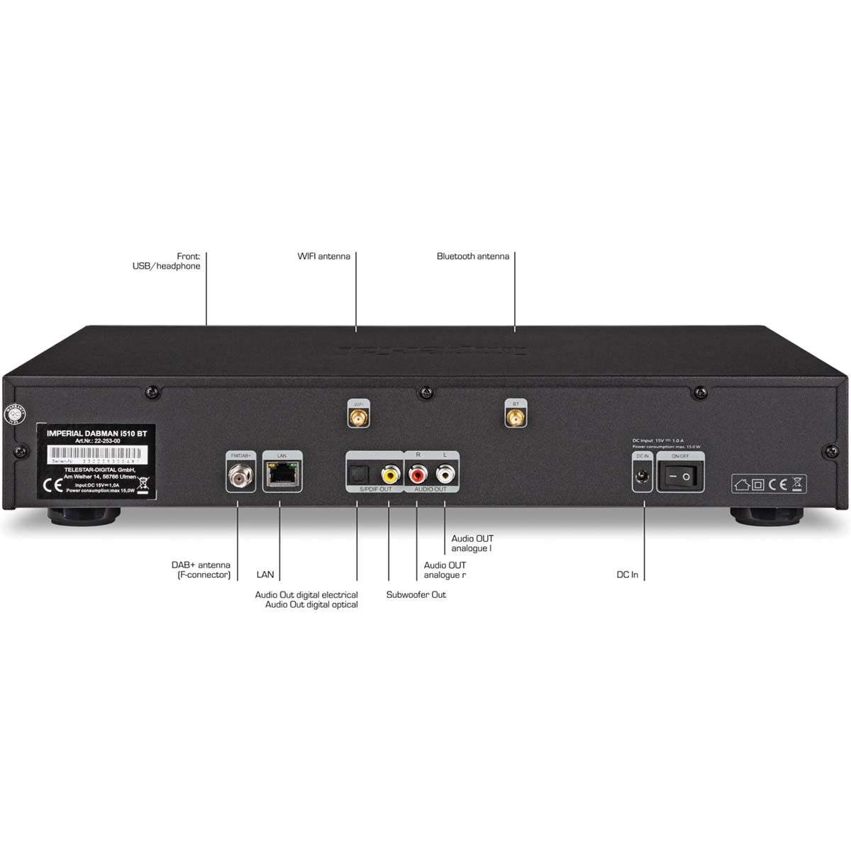 DABMAN i510 BT Multifunctional Radio DAB+ / FM / Internet / Bluetooth Black