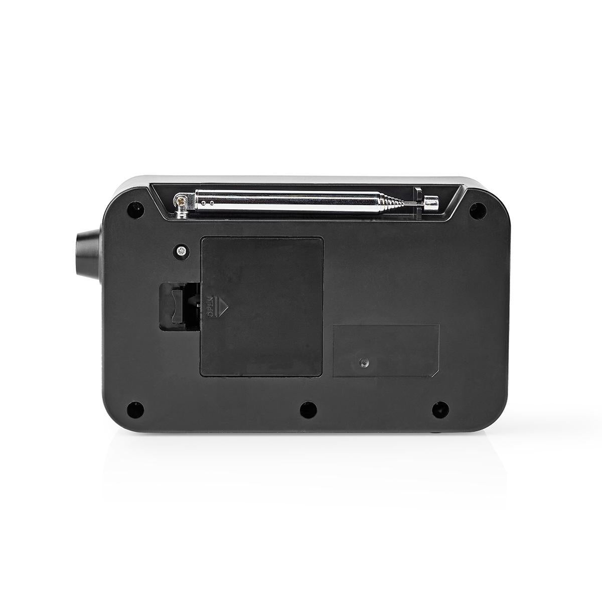 DAB+ Radio | Portable design | DAB+ / FM | 1.3 " | Black Blue Screen | Battery Powered / USB Power | Digital | 3.6 W | Bluetooth® | Headphone Jack | Alarm Clock | Sleep Timer | Black