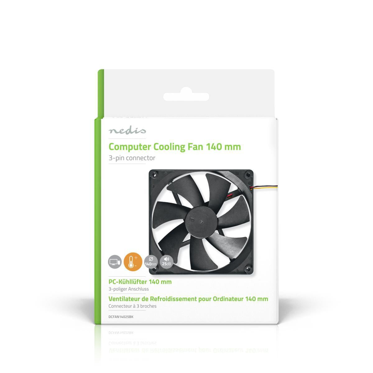DC fan | DC | Fan Size: 140mm | 3-Pin | 24.9 dBA | Black