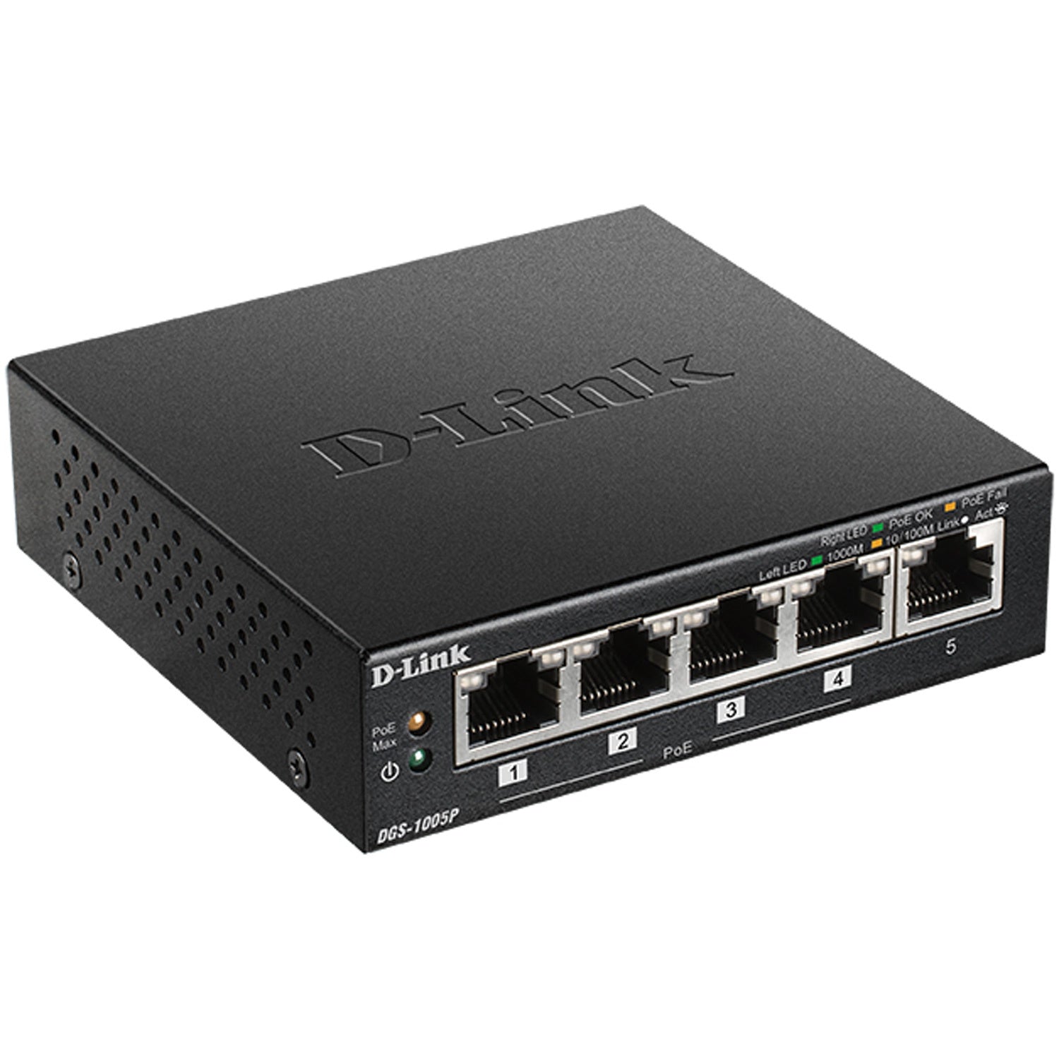 DGS-1005P 5-Port Gigabit PoE+ Switch