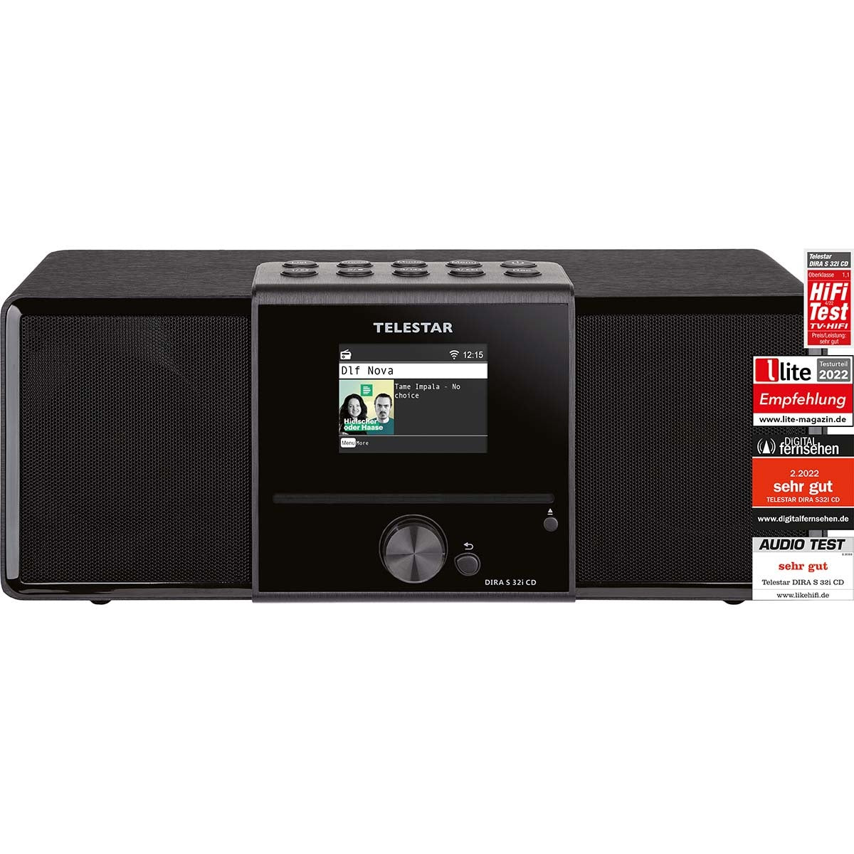 DIRA S32i CD EWF Multifunctional Stereo Radio with CD Player DAB+ / FM / Internet / Bluetooth Black