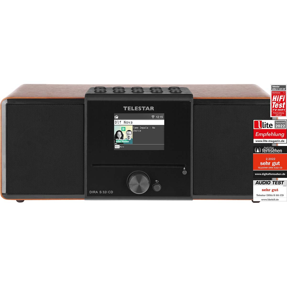 DIRA S32i CD EWF Multifunctional Stereo Radio with CD Player DAB+ / FM / Internet / Bluetooth Wood