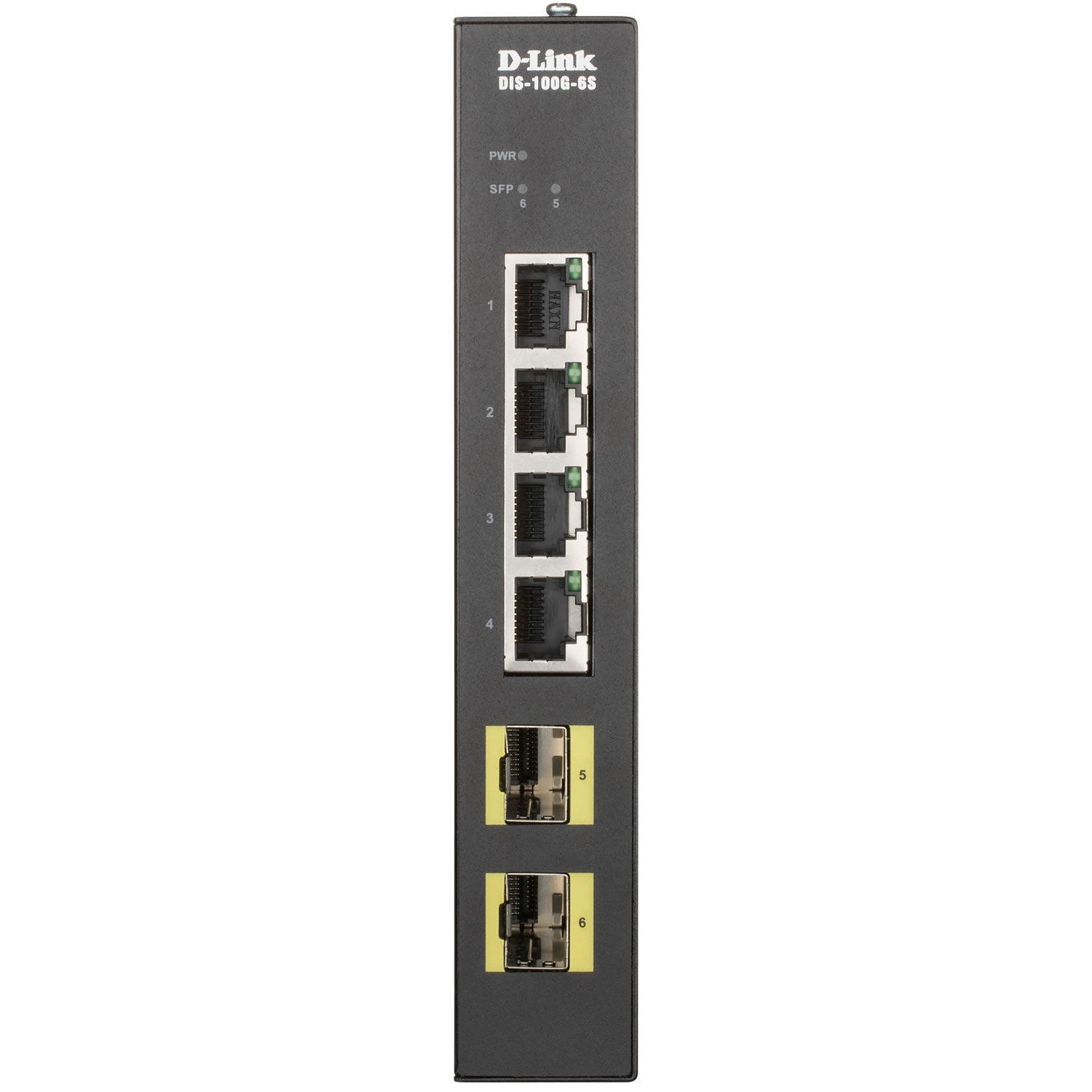 DIS-100G-6S 4-port Gigabit Industrial Switch with 2 x 100/1000M SFP