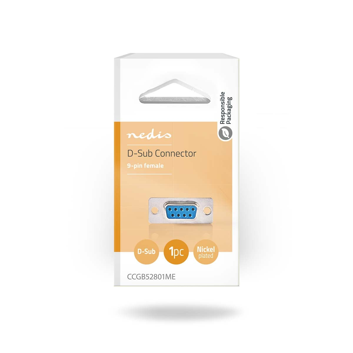 D-Sub Chassis Mount | D-SUB 9-Pin Female | Silver | Box