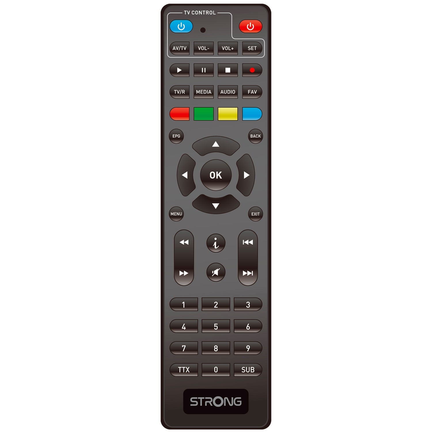 DVB-T2 HD Receiver, Free-To-Air, USB Recording, Black