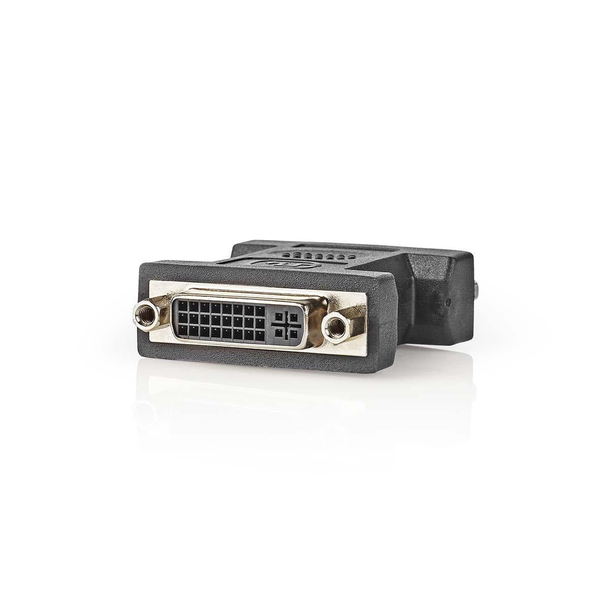 DVI adapter | DVI-I 24+5-Pin Female | DVI-I 24+5-Pin Female | Nickel Plated | Straight | PVC | Black | Plastic bag