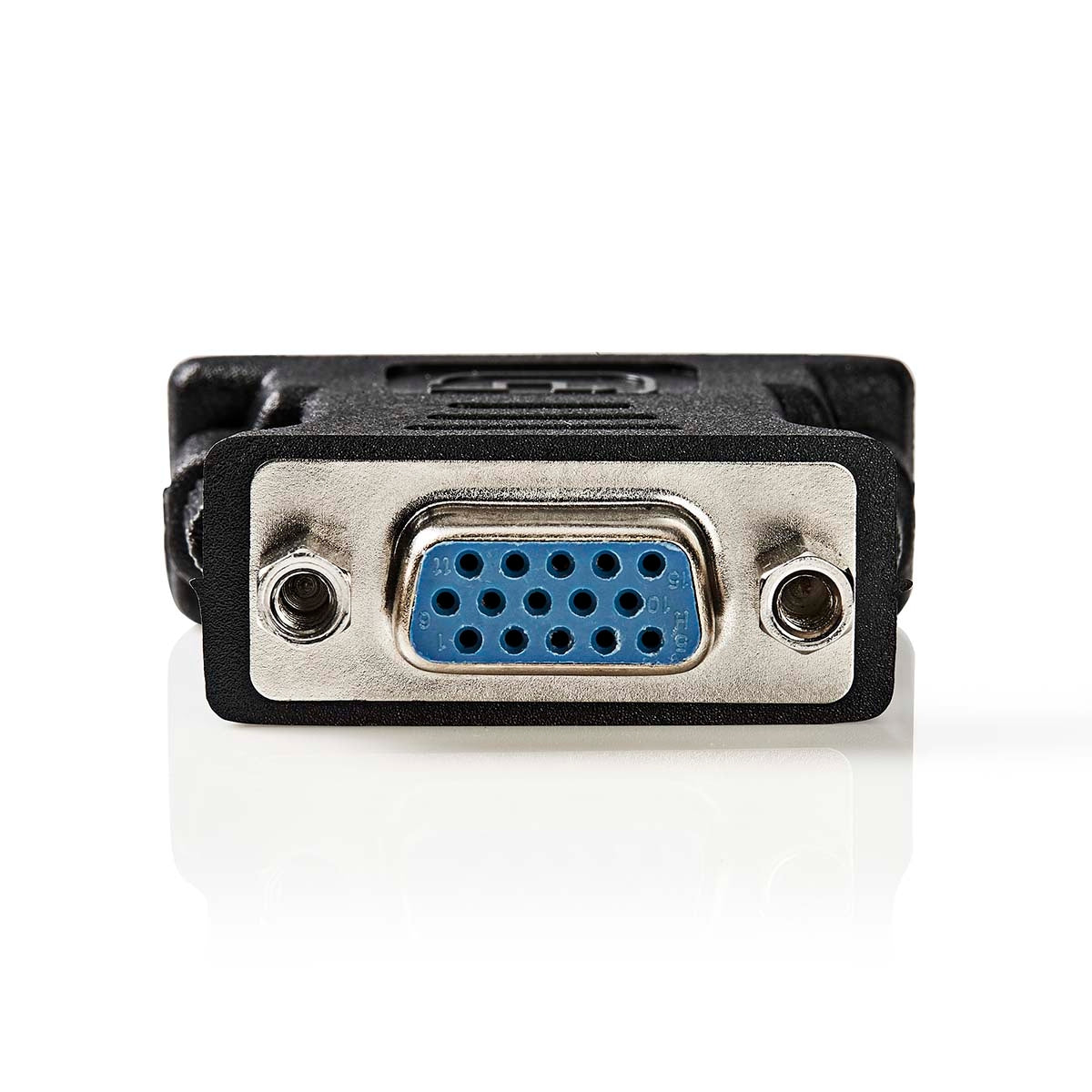 DVI adapter | DVI-I 24+5-Pin Male | VGA female 15p | Nickel Plated | Straight | PVC | Black | Box