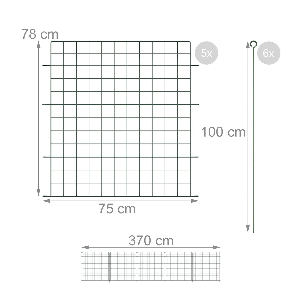 Dam fence with 5 parts