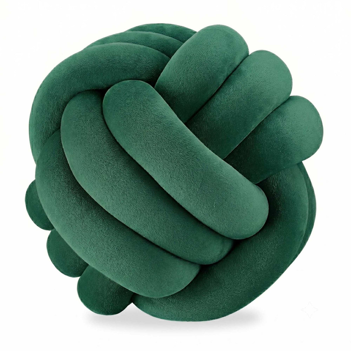 Dark Green Knot Pillow – 25 cm, Polyester Foam