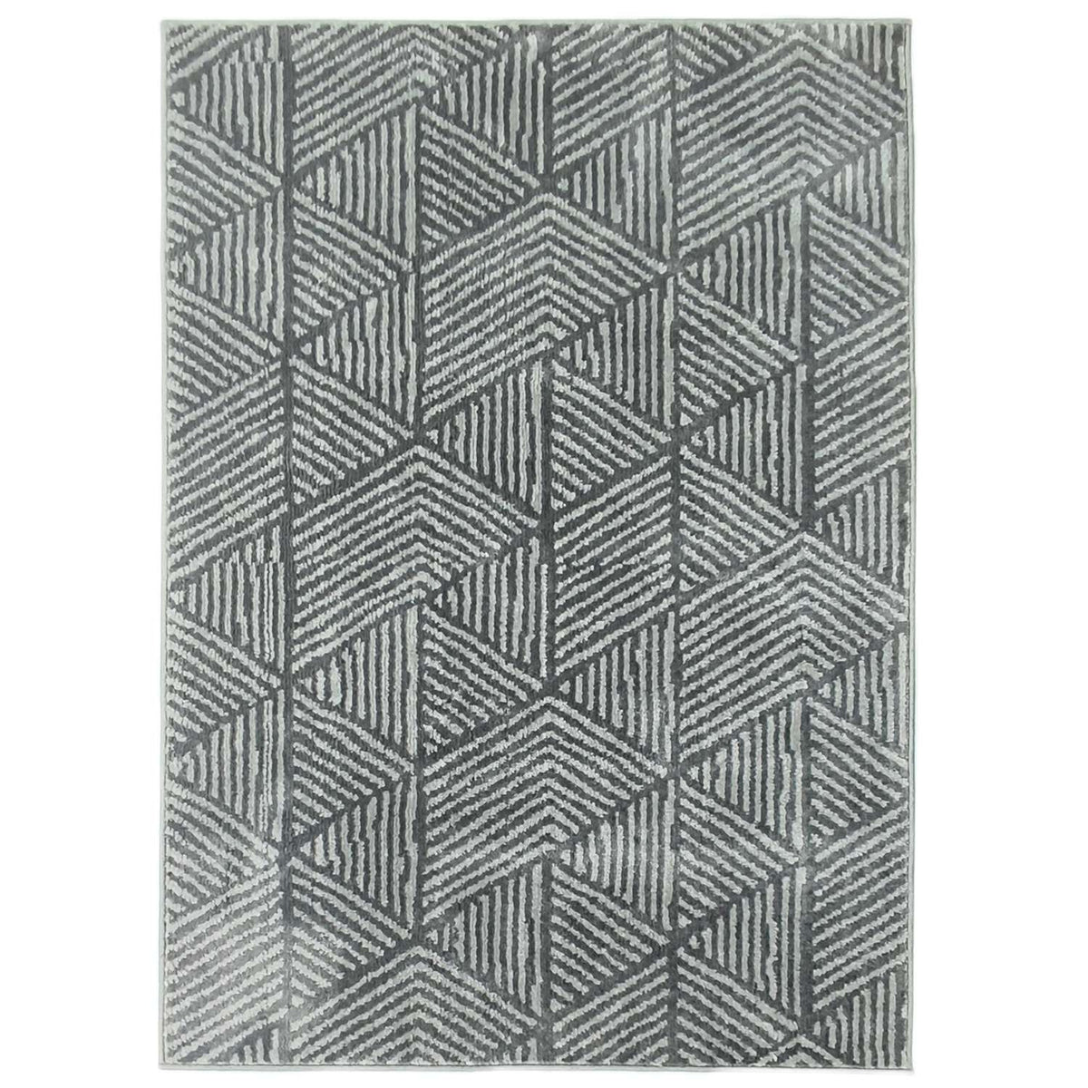 Dark Grey Washable Living Room Rug, 150 x 80 cm