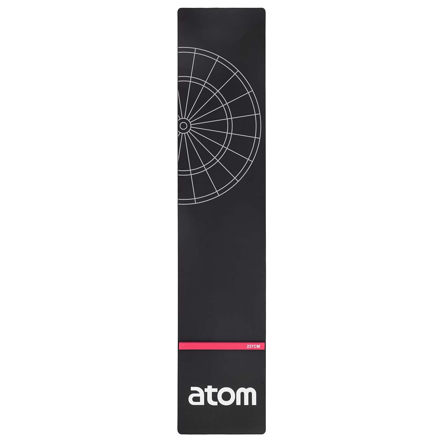 Dart Mat – Black TPR, 300x62 cm, Integrated Throw Line
