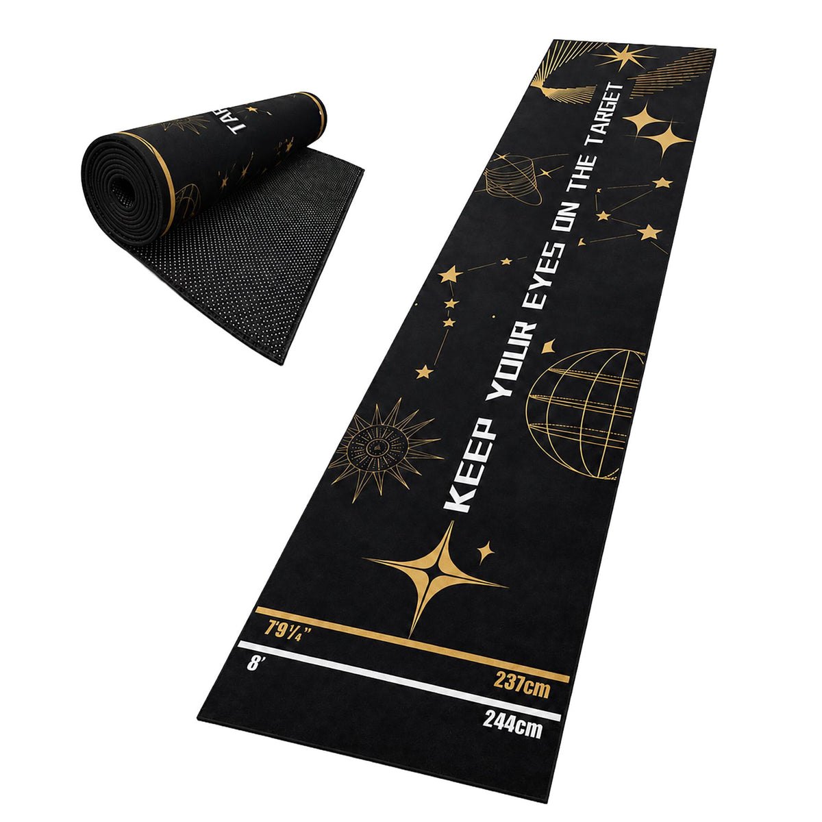 Dart Mat with Oche Line, 60x260 cm, Non-Slip