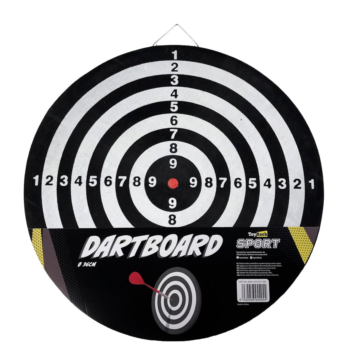 Dartboard 36 cm Diameter for Fun and Practice