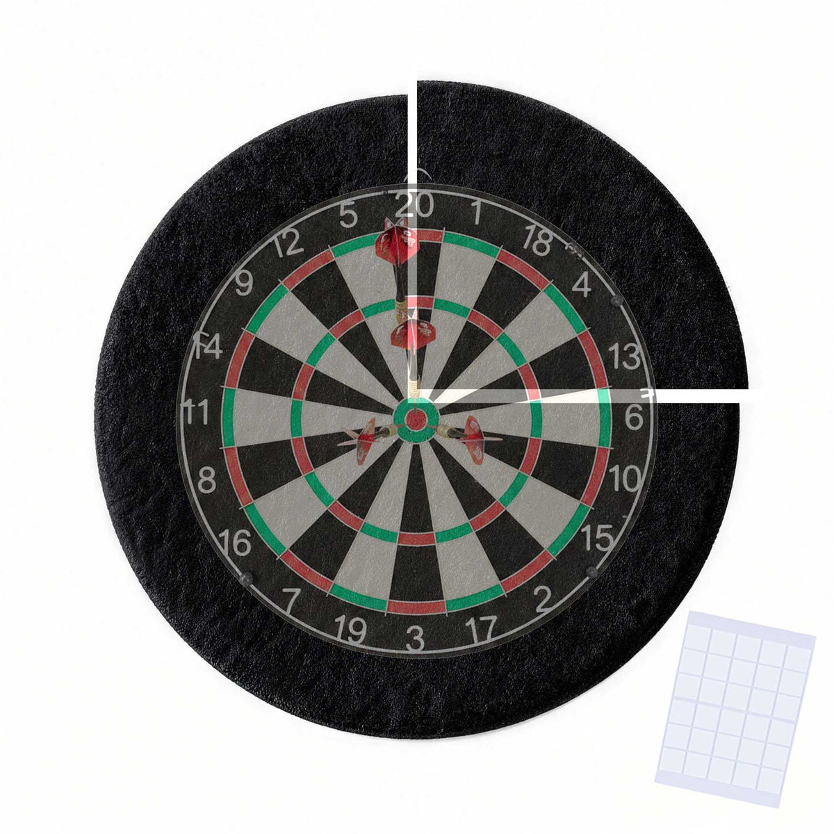 Dartboard Surround, 4-Piece Felt, Noise Reduction