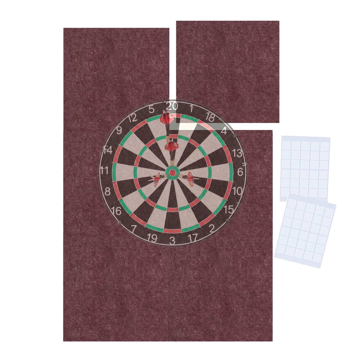 Dartboard Surround, 6-Piece Felt Protection Mat