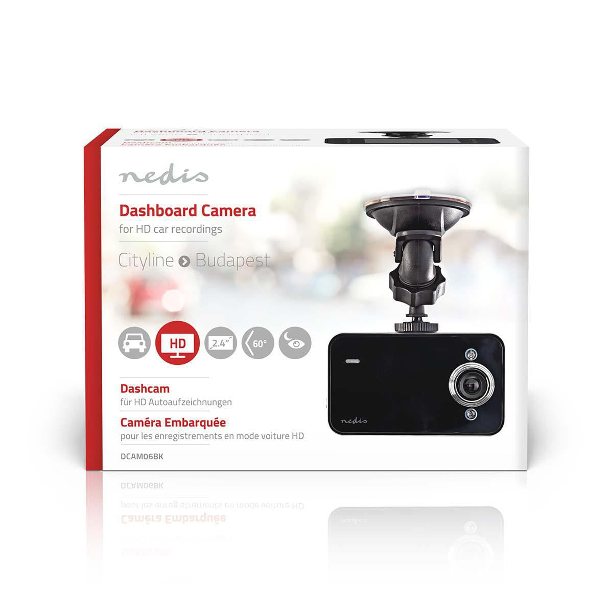 Dash Cam | 720p@30fps | 3.0 MPixel | 2.4 " | LCD | Motion detector | Black