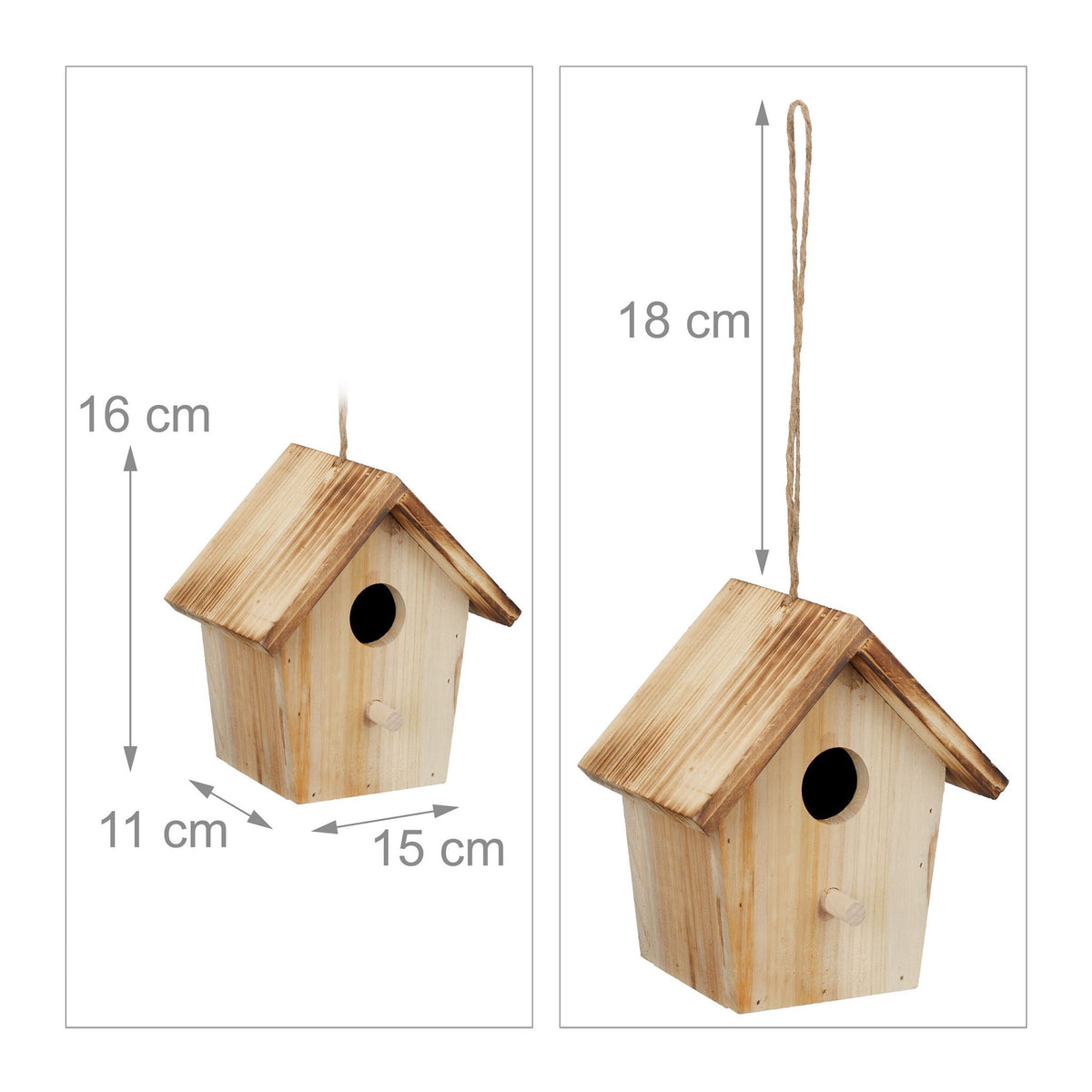 Deco birdhouse with flaming roof