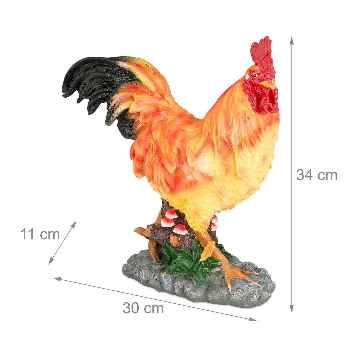 Decorative Garden Rooster Figurine – Lifelike Outdoor Statue