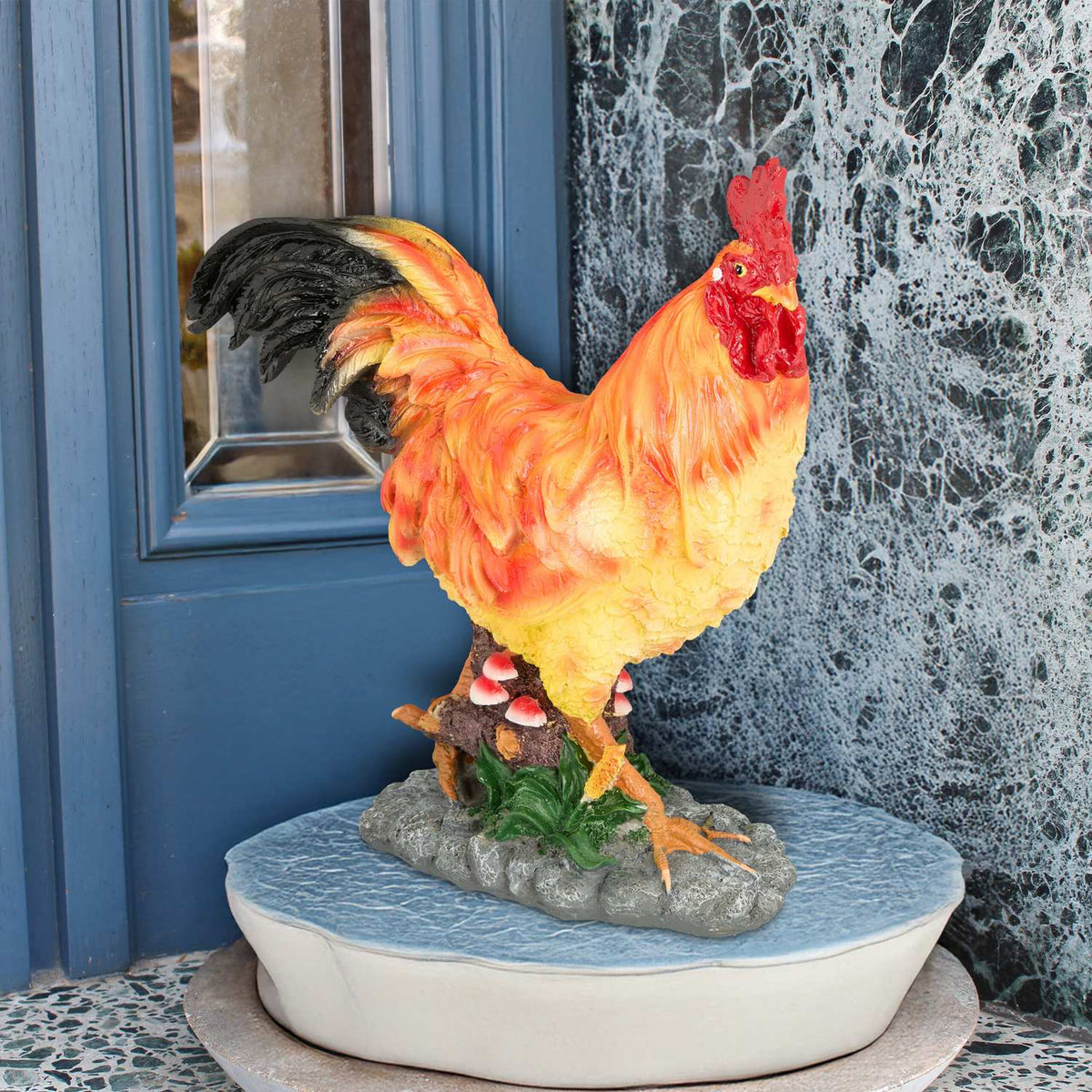 Decorative Garden Rooster Figurine – Lifelike Outdoor Statue
