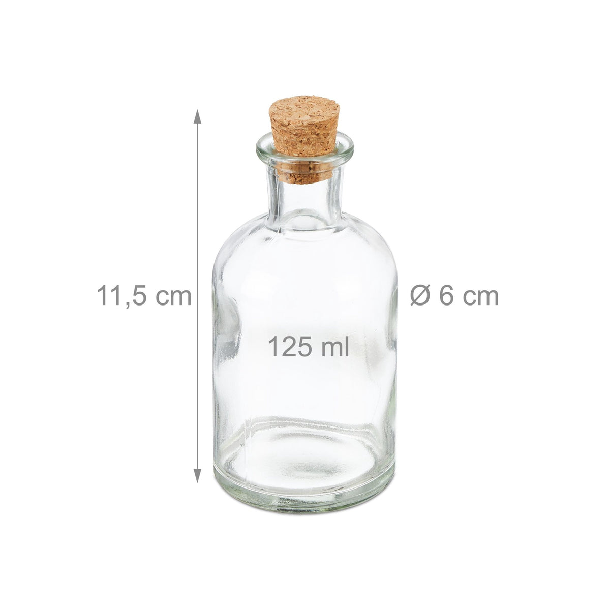 Decorative jars with cork lids