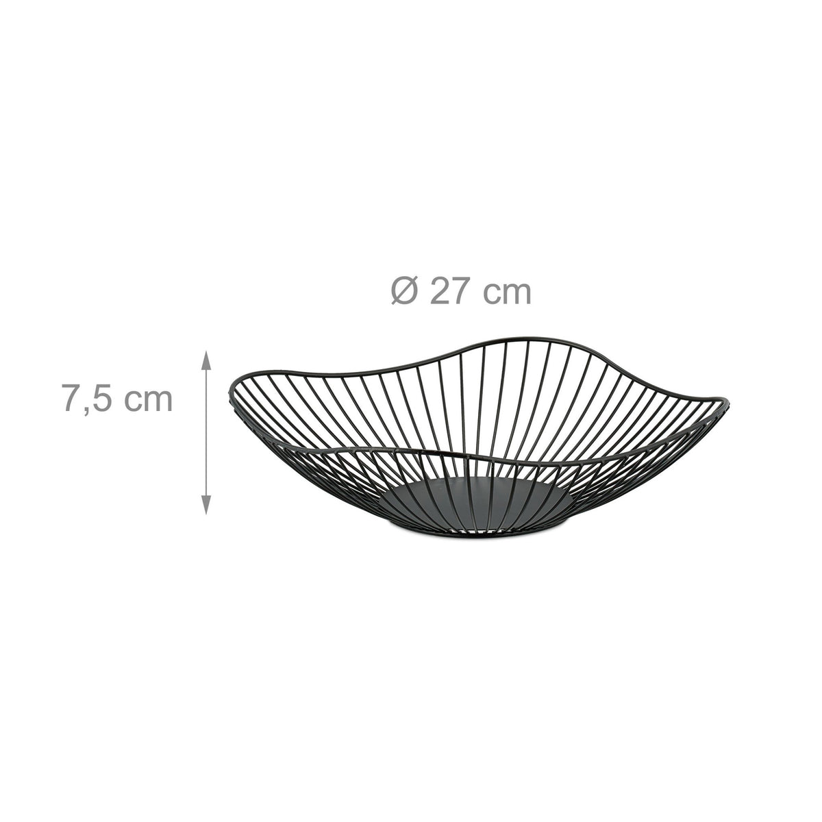 Decorative metal fruit bowl