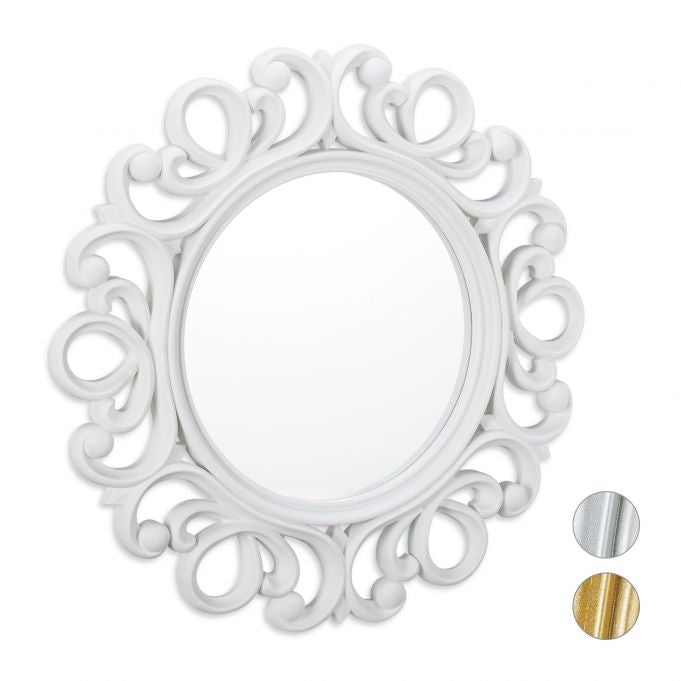 Decorative round wall mirror