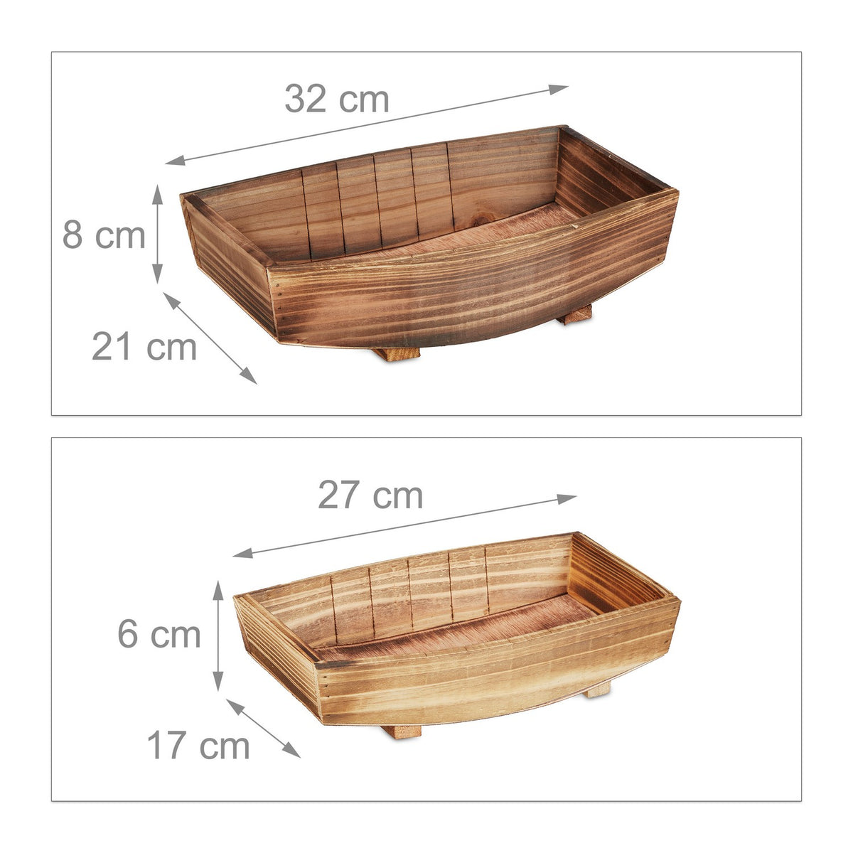 Decorative wooden bowl - set of 2