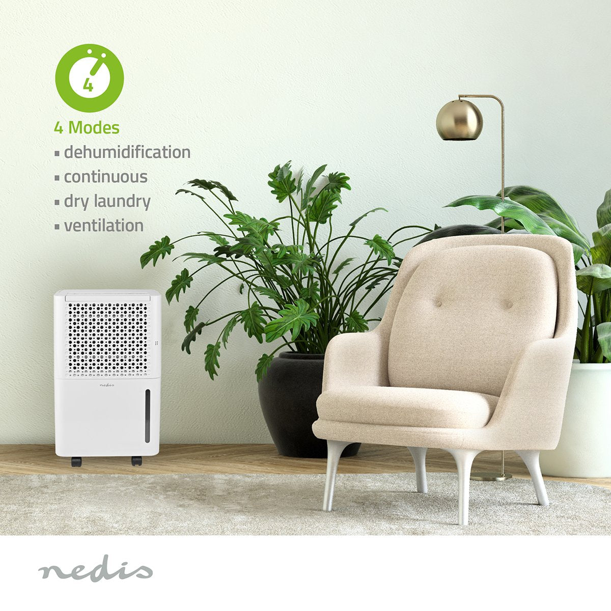 Dehumidifier | 10 l/Day | Dehumidification / Automatic / Dry laundry / Ventilation | Yes | 100 m³/h