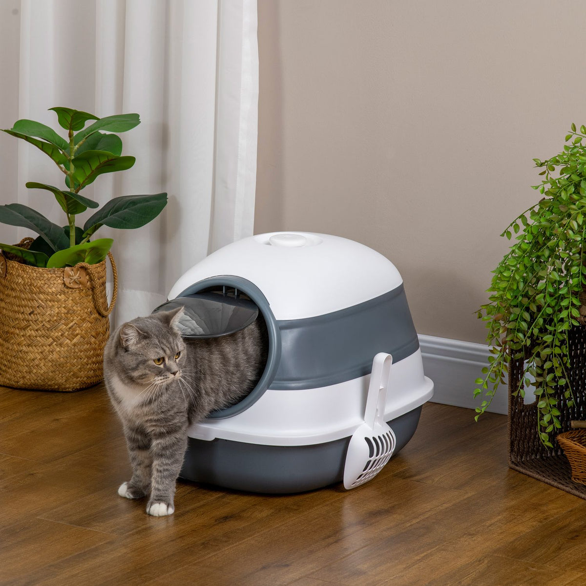 Deodorant & Litter Scoop, For Cats Up To 5Kg, White+Gray, 52X41X38Cm