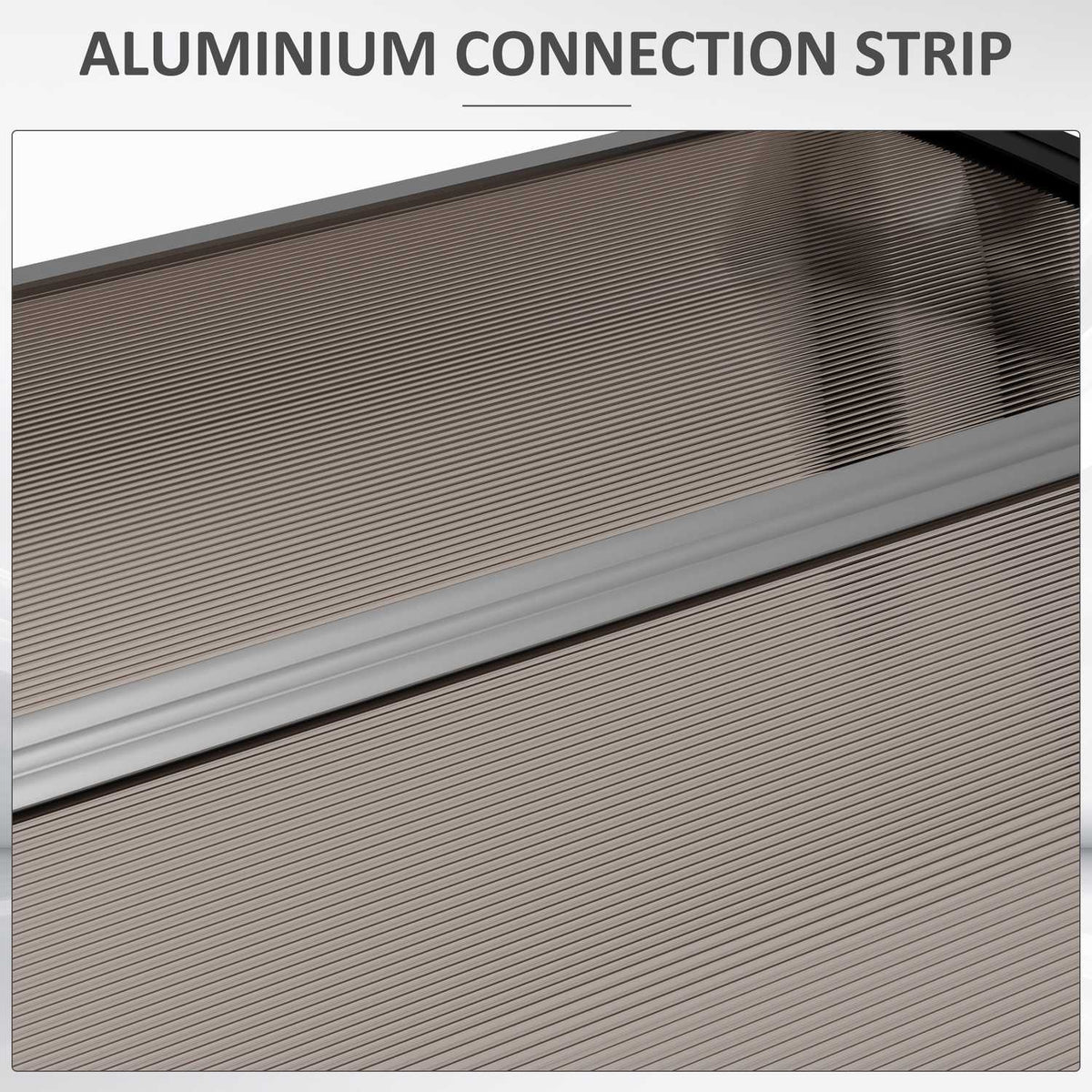 Desk Canopy Canopy for Front Door 103 x 96.5 x 27 cm Canopy with UV Protection, Rain Protection Sun Protection for Outdoors Aluminum Brown