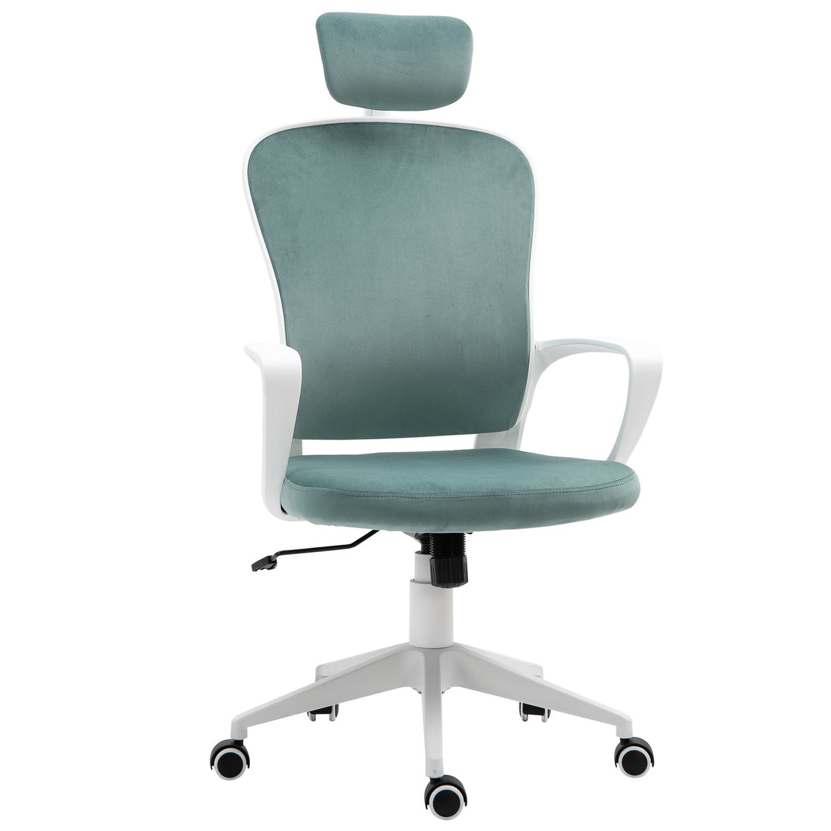 Desk Chair Ergonomic Office Chair With Rocker Function, Armrest, Headrest, Height Adjustable, 63X64X118-128Cm